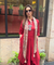 Rozana-Red Cotton Slub Elegant Fusion Drape  Dress(Pre-Order)