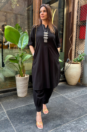 Rozana - AM to PM Black  Co-ord Set