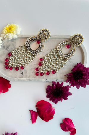 RUMI Kundan Pearl Earrings