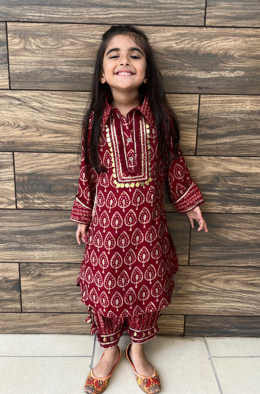 Pathani suit top for girl