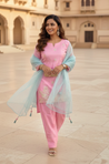 Blush  Pink Farshi Salwar with Dupatta