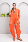 RANGAT-Rust orange jumpsuit with jacket