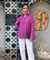 MAERI-Purple  Bandhani shirt