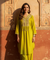 FITOOR-Lime Green Embroidered Kurta Set