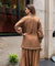 Mizaaj-Mocha Tunic style Top  with Dhoti Skirt Set(PRE-0RDER)