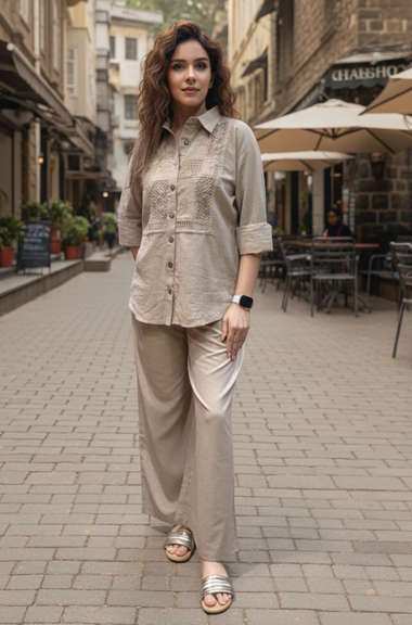 Rozana - Caramel Taupe Co-ord Set