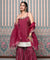 PASSORI-Maroon Embroidered Sharara Set