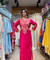 NAZM- Embroidered Hot Pink  Ethnic Dress