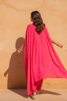 SUROOR - Pink  Jumpsuit With Cape