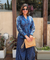 Rozana-Blue Printed Drape Pant Co-Ord Set (Pre-Order)