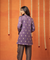 Festive Purple  Shimmer Jumpsuit With Blazer Jacket