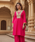 SUROOR - Pink Mirror Batwing  Two Piece Set