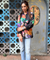 MAERI-Black Multicolor floral Printed Shirt