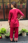 Festive Elegant Karwa Chauth Red Ethnic Farshi Salwar Set
