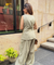 Rozana - Sage Stripe Waistcoat & Balloon Pant Co-Ord Set