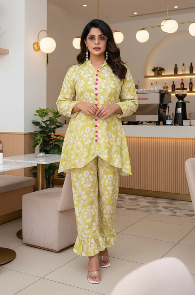 Limeade Floral Printed Co-ord Set