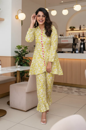 Limeade Floral Printed Co-ord Set