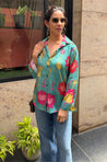 Desi Shirt-Green Lotus Shirt