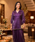 Mizaaj- Purple Tunic style Top  with Dhoti Skirt Set(PRE-0RDER)