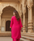SUROOR - Pink Mirror Batwing  Two Piece Set