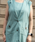 REZAAR- Sea Green Blazer With Bustier and cuffed Pants