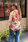 Desi Shirts- Cream lotus shirt