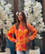 MAERI-Yellow Floral Printed shirt