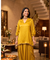 Mizaaj-Golden Mustard Tunic style Top  with Dhoti Skirt Set(PRE-0RDER)