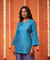 Festive Cobalt Blue Patola Printed Farshi Salwar Set(Pre-order)