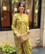 Rozana- Lime Green Printed Drape Pants Co-ord Set (PRE-ORDER)