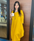 REZAAR-Mustard  Yellow Cowl Dress