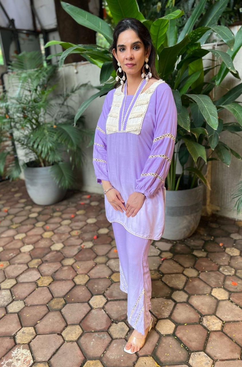 LEHER Lavender Ombre Two Piece Set Ishnya