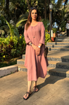 REZAAR- Dusty Pink Cowl Dress
