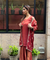 Festive Rust Red  Jacket with Inner and Goro  Pant