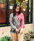 Jazba-Teal  Lotus  Dual Printed  Shirt