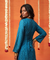 Festive Cobalt Blue Patola Printed Farshi Salwar Set(Pre-order)