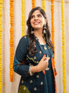 MEHER-  Navy Blue Jacket with Inner and Goro  Pant