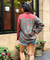 Jazba-Teal  Lotus  Dual Printed  Shirt