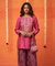 Festive Pink Patola Printed Farshi Salwar Set with Potli Bag(pre-order)