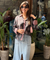Jazba-Charcoal Grey floral Motif  Shirt