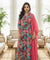 Rosewood Floral Printed Kali Gown With Stole