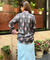 Jazba-Charcoal Grey floral Motif  Shirt