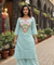 ZAIB-Powder Blue  Aari Embroidered Two piece Set