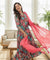 Rosewood Floral Printed Kali Gown With Stole