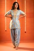 Festive Powder Blue Farshi Salwar Set (Pre-Order).