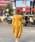 REZAAR-Mustard  Yellow Cowl Dress