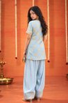 Festive Powder Blue Farshi Salwar Set (Pre-Order).