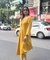 REZAAR-Mustard  Yellow Cowl Dress