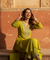 FITOOR-Lime Green Embroidered Kurta Set
