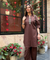 Rozana-Brown Double Pocket Two Piece Set